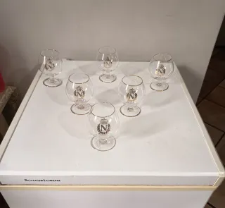 Set 6 Bicchieri Cognac Brandy Napoleon anni '60