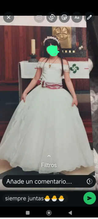 Vestido de comunión cuello barco