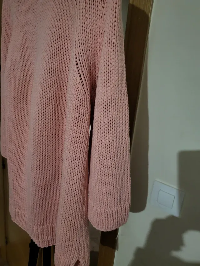 Jersey lana rosa talla única