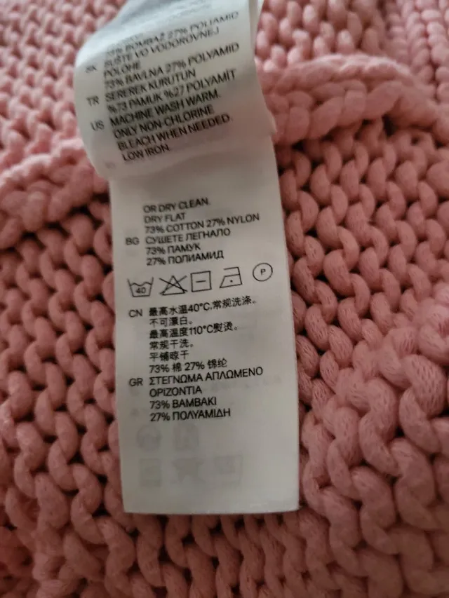 Jersey lana rosa talla única