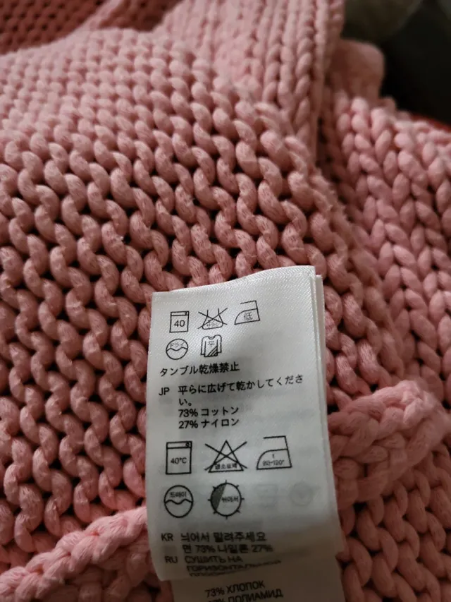 Jersey lana rosa talla única