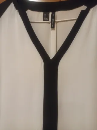 Camisa blanca y negra
