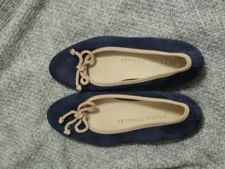 Bailarinas Pedro Miralles Azul Marino y Beige