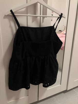 Top Peplum Negro Mujer Talla L