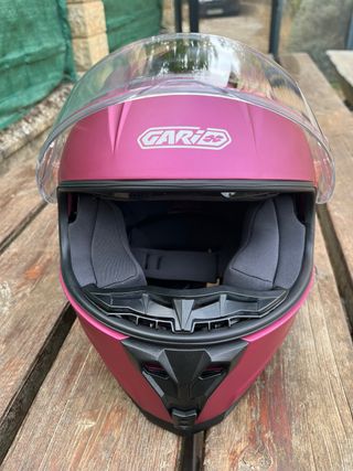 Casco de moto rosa GARI
