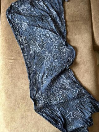 Foulard donna blu/nero e grigio