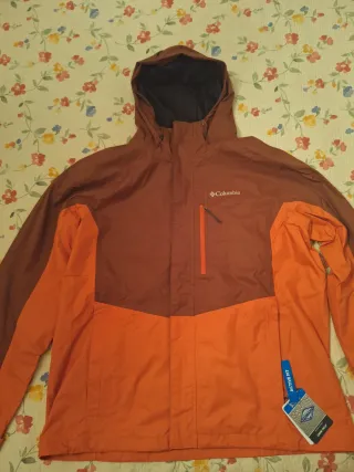 Chaqueta Columbia Talla XL Marrón y Naranja