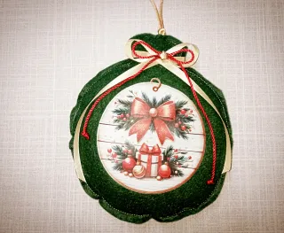 Sfera Natalizia Pannolenci Decorata