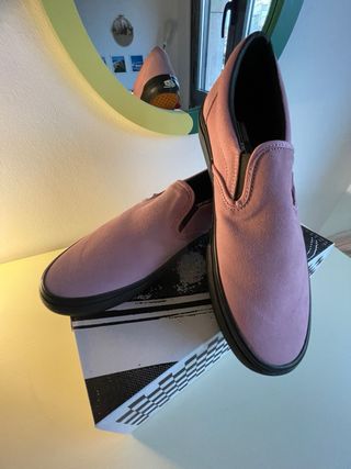 Oferta! Vans Slip-On Rosa y Negro