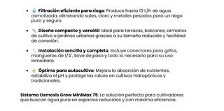 OSMOSIS INVERSA MINIMAX 75 GROWMAX WATER
