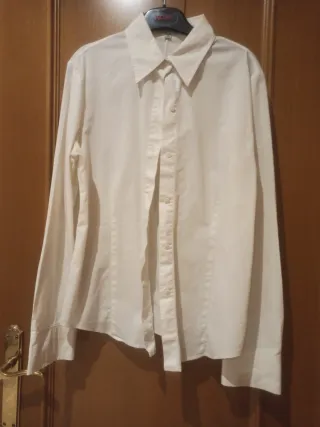 Camisa blanca manga larga