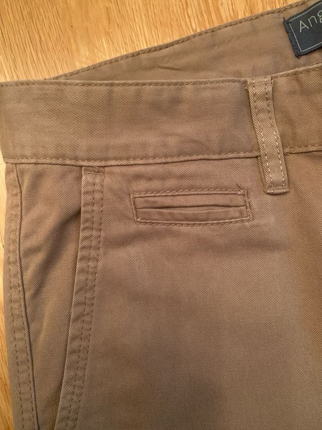 Pantalón Chino Angelo Litrico Talla 42 Marrón