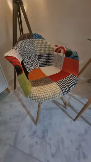 Silla de salón patchwork juego de 2 unidades