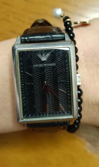 Reloj Emporio Armani Negro y Plateado