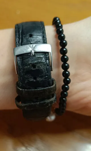 Reloj Emporio Armani Negro y Plateado