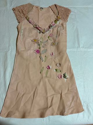 Vestido floral rosa mujer