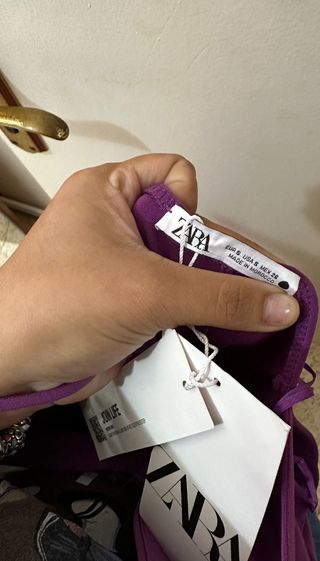 Vestido Zara Morado Talla S