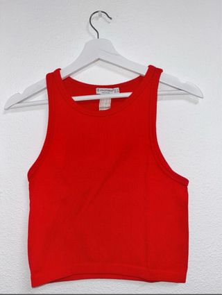 Top Stradivarius Rojo Talla XS