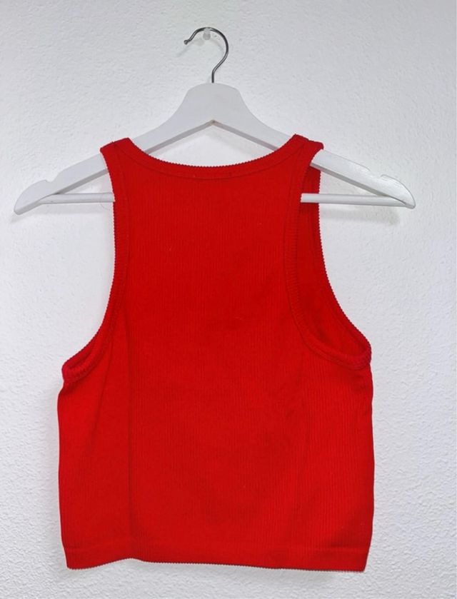 Top Stradivarius Rojo Talla XS
