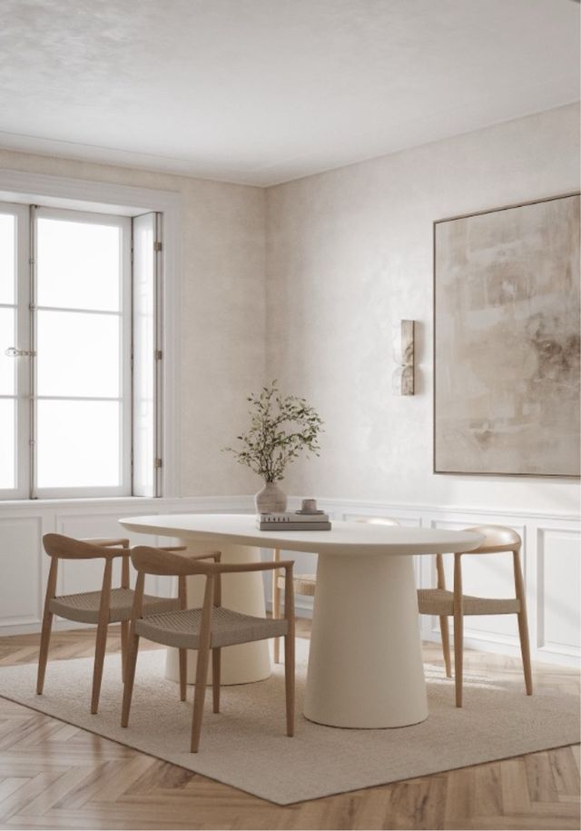 Mesa de comedor ovalada OKO