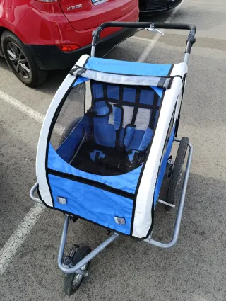 Remolque bici/correr biplaza niños