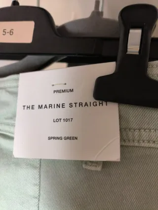 Vaqueros Zara Marine Straight Verdes Talla M