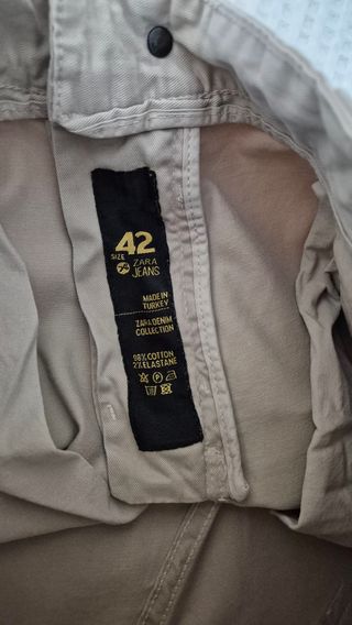 Pantalón Beige Claro Zara de Vestir