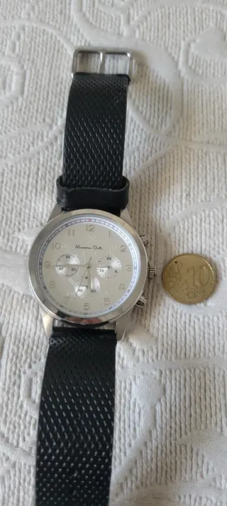 Reloj Massimo Dutti Cronógrafo Plata Negro