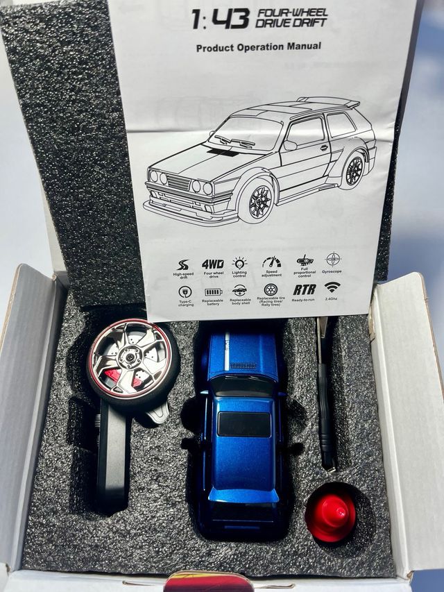 Coche RC Drift 1:43 súper divertido!