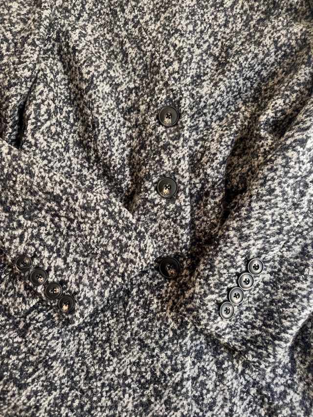 Abrigo Cortefiel Azul marino y Gris