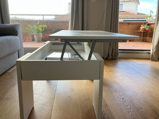 Mesa de centro elevable Ikea blanca