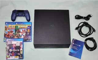 PS4 Pro 1 TB + 3 giochi + controller blu