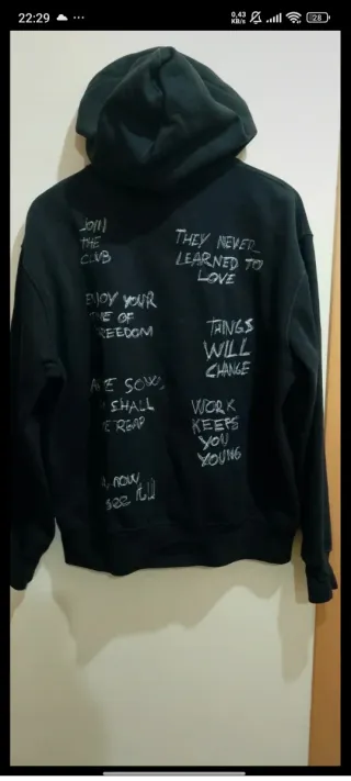 Sudadera negra hombre