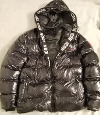 Chaqueta Icon Negra Brillante