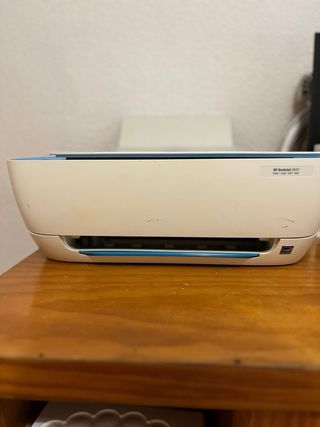 Impresora HP Azul y Blanca