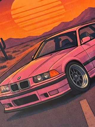 Cartel Metálico Bmw E36 Nike
