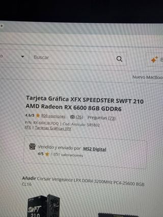 Tarjeta Gráfica AMD Radeon RX 6600

