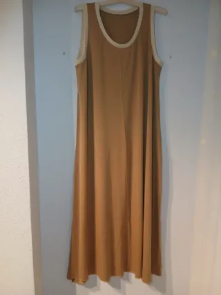 Vestido largo marrón