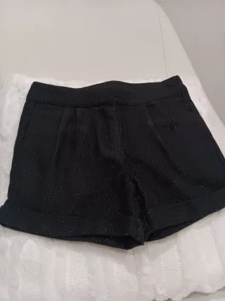 Shorts, Pantalon  negros brillantes niña 8-10 años