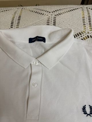 Polo Fred Perry Blanco