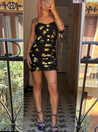 Vestido estampado limones Zara T.S