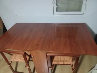 Mesa plegable con 4 sillas