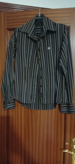Camisa Loewe Rayas Marrón y Blanco
