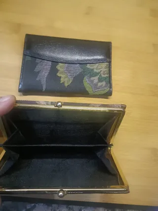 2 Carteras Piel y Tela
