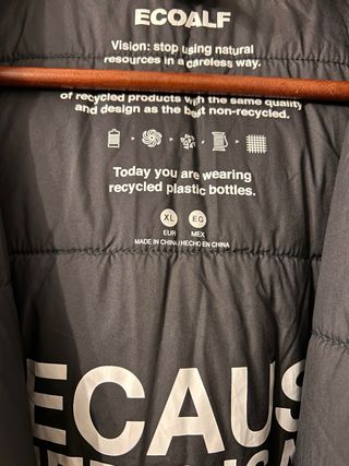 Abrigo Ecoalf Pasu Azul Largo XL
