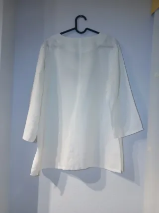 Camisa Lino Blanca Talla Única