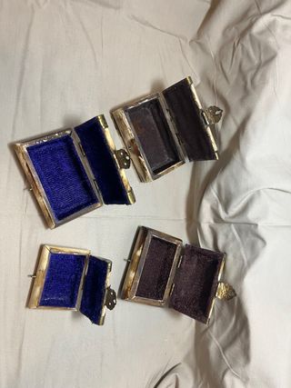 Set di 4 bauli in osso e ottone fatti a mano