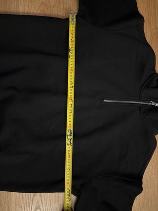 Sudadera H&M Negra XL Media Cremallera