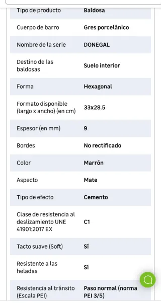 Baldosa Porcelánico Hexagonal Barro