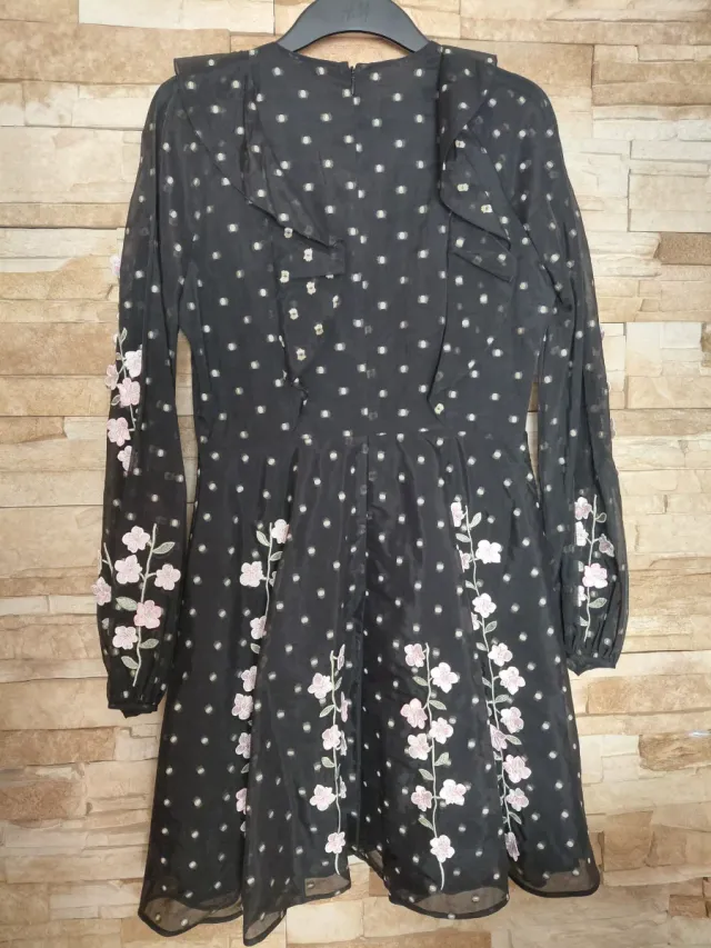 Vestido Giam. Valli x H&M Negro Flores